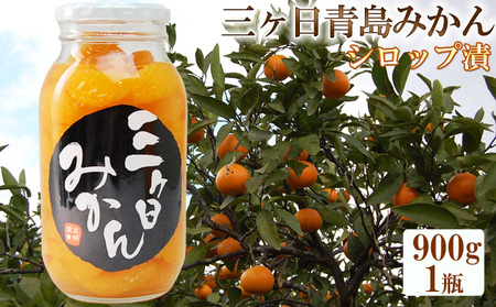 最短翌日～5営業日以内発送 三ヶ日 青島みかん エキストラライト シロップ漬 1本（900g×1本）【配送不可：北海道・沖縄・離島】 加工食品 瓶詰 果物 フルーツ コク 甘味 人気 特大 手作業 子供 大人 安心 