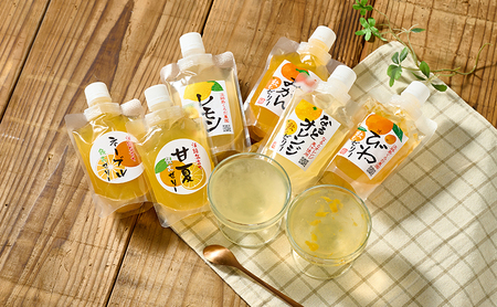 淡路島 飲むゼリー 6種 詰め合わせ 1個140g ゼリー ゼリー飲料 果物ゼリー 果物 フルーツ みかん オレンジ 鳴門オレンジ びわ レモン ネーブル 甘夏 パウチ スパウトパウチ おやつ 淡路島