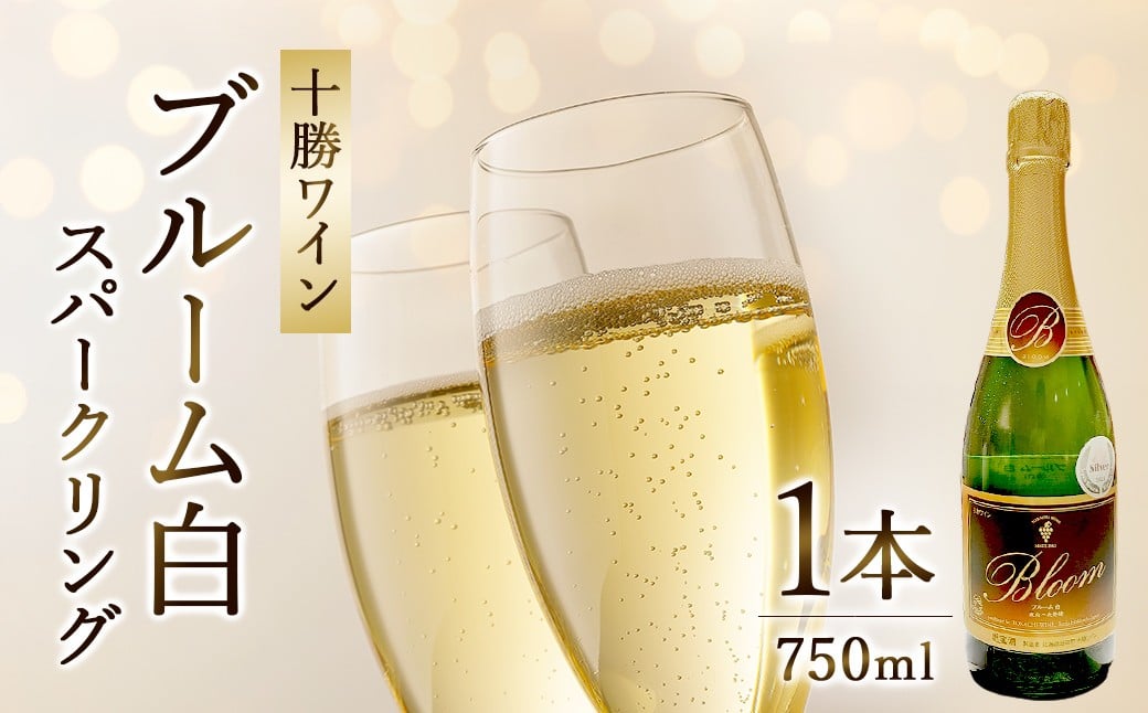
            十勝ワイン ブルーム白1本 北海道スパークリング 瓶内二次発酵 スパークリングワイン 辛口
          