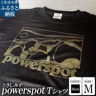 ふるさと納税 土佐清水市 半袖 Tシャツ パワースポット(唐人駄馬)デザイン ブラック Mサイズ【R01766-M】