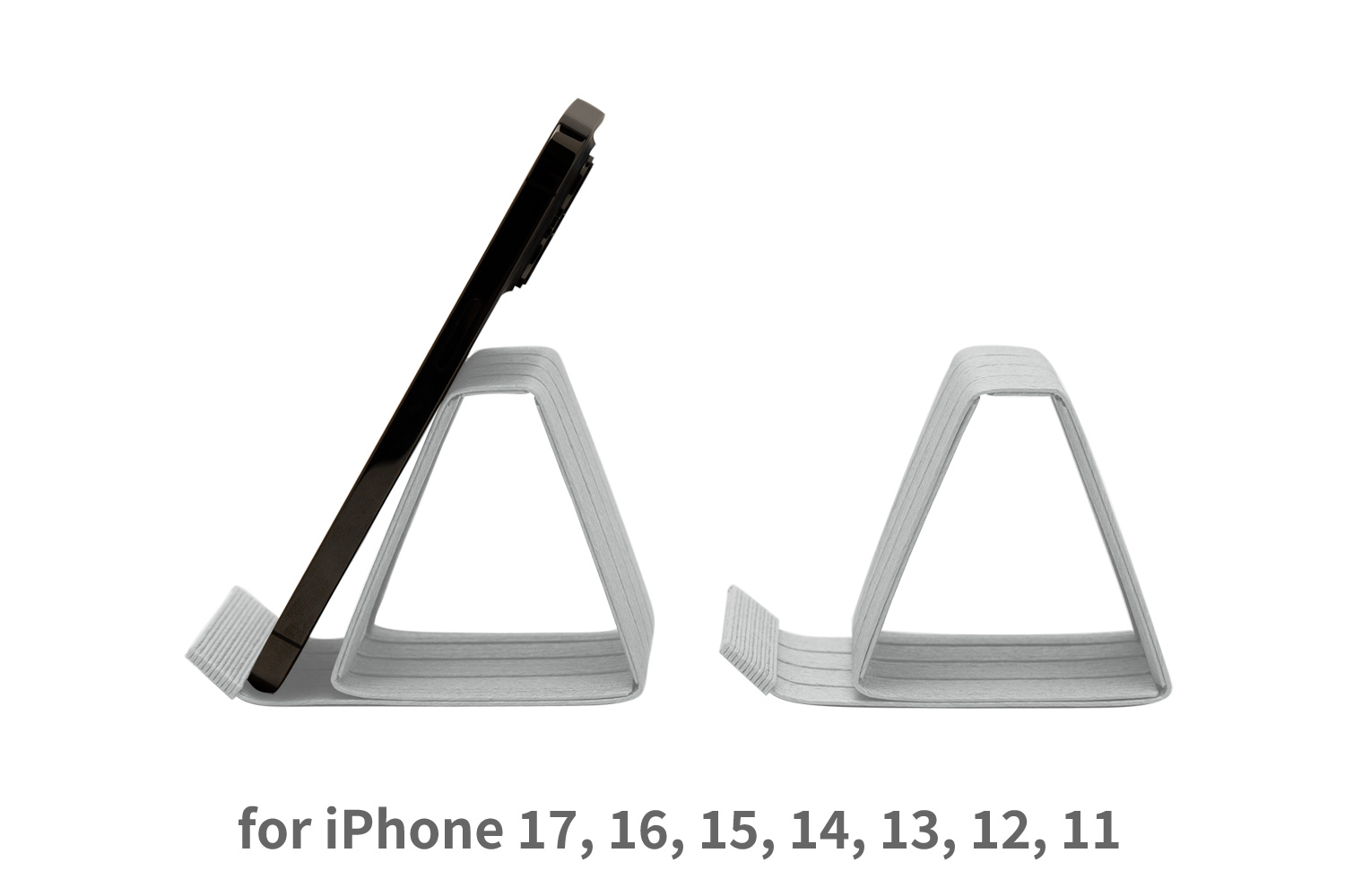 和紙のスマホスタンド iPhone 16 Pro 対応 スマホスタンド ライトグレー 岩手県奥州市産 バンドシー Bandc for iPhone 16, 15, 14, 13, 12, 11, XS