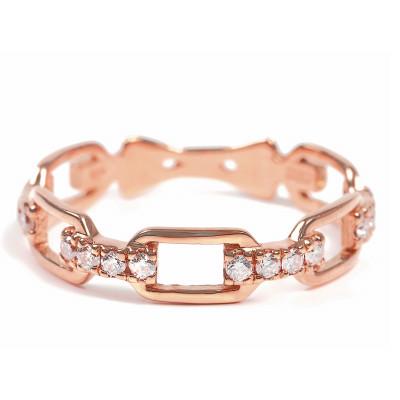 ふるさと納税 大月市 0.2CT ダイヤチェーンデザインリング　R3990DI-R#10 |  | 01