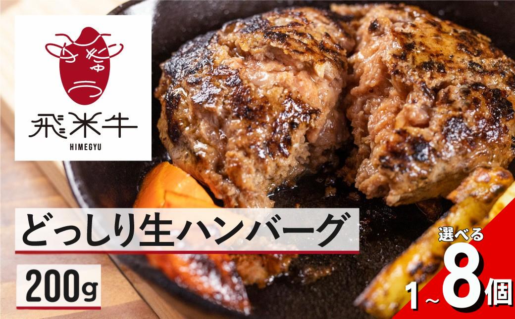 
            《簡易包装》焼くだけ簡単 和牛肉ハンバーグ うまい赤身にこだわった牛飼いの和牛肉 どっしり満足 200g 1個～8個  飛米牛 生ハンバーグ 和牛100% 和牛 ハンバーグ  肉 夕飯 おかず 5000円 5千円 7000円 7千円 10000円 1万円 20000円 2万円
          