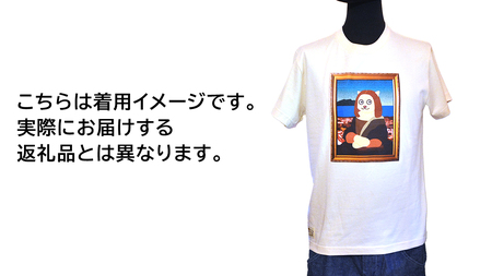 「 ギャラリーおたさく 」 おたさく Tシャツ ドローン 男女兼用 Mサイズ / グレー 名画 キャラクター グッズ 猫 ねこ 絵画 かいが 猫絵 半袖  カジュアル キュート かわいい 男女兼用 ユ
