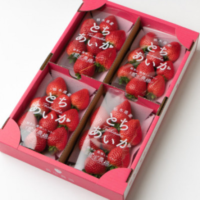 いちご生産量日本一栃木県産【春いちご】大粒『とちあいか』(300g×4パック)【配送不可地域：離島】