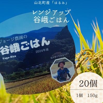 ふるさと納税 山北町 ジョージ農園のレンジアップ谷峨ごはん(白米)　2024年産　150g×20個