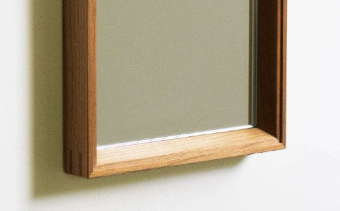 【受注生産】Mirror 05 チェリー/oil finis / 鏡 かがみ ミラー 壁掛け 全身 ウォールミラー 家具 インテリア 身だしなみ おしゃれ 受注 木製 木目調 ナチュラル デザイン /