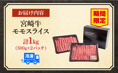 宮崎牛モモスライス(400g×2セット 計800g)　肉 牛 牛肉 宮崎牛