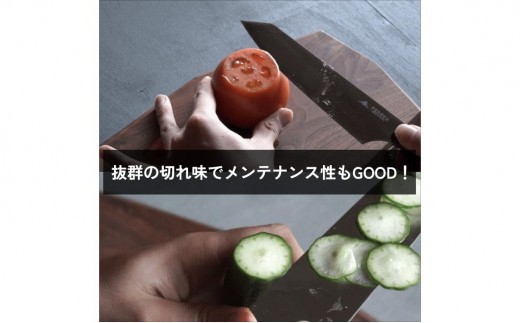 【FEDECA】三徳包丁 小 プレーン黒檀 001240