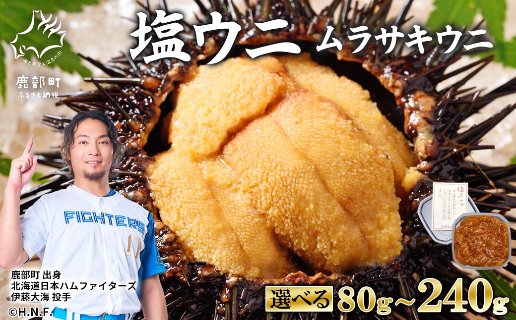 
                  【選べる内容量】塩うに 80g～240g ムラサキウニ ミョウバン不使用 塩蔵うに 北海道産
                