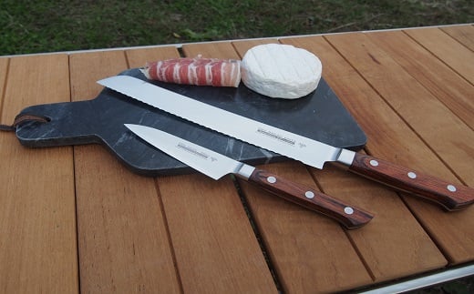 Pro Chef Knife set A : 230mm(Bread) + 90mm(P)【 パン切包丁 ペティナイフ 庖丁 パン切ナイフ キッチン用品 [Muthos Homura] 】 FC257001