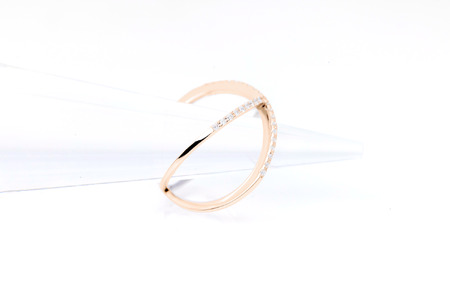 ダイヤモンド リング クロス 0.23ct K18 ピンクゴールド 指輪 リング ジュエリー ダイヤ 18金 山梨 H-6PG SWCI008-pg