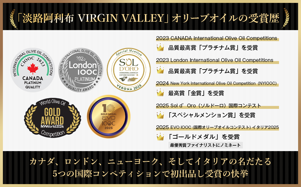 12本セット！「Virgin Valley 淡路阿利布」182ｇ（エキストラバージンオリーブオイル）【2024年度産】