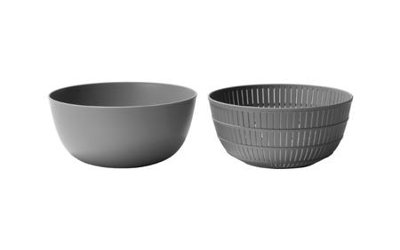 米とぎにも使える ザル ボウル グレー ／ キッチン用品 調理器具 耐熱 電子レンジ対応 食洗機対応 ライクイット like-it 奈良県 葛城市【like030】
