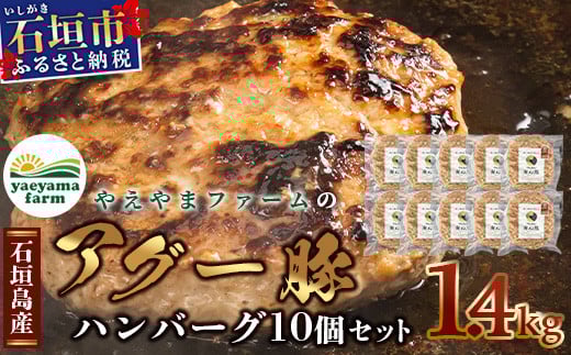 
            石垣島産 やえやまファームのアグ―豚（南ぬ豚）ハンバーグ10個セット (tokyoFMで紹介された「南ぬ豚(ぱいぬぶた)」です！♪) E-8-1
          