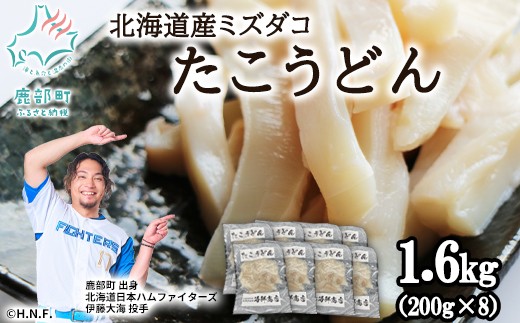 【北海道産】たこうどん 1.6kg（200g×8パック）北海道産 たこしゃぶ 小分け お酒 ビール おつまみ 刺身