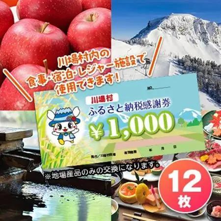 川場村ふるさと納税感謝券(12枚)_旅行券・チケット   _【1398185】