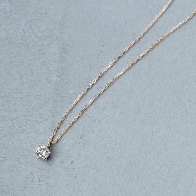 ふるさと納税 大津市 【18金イエローゴールド ダイヤモンドネックレス】0.1ct 優美ある気品 6本たてづめ 45cm |  | 02
