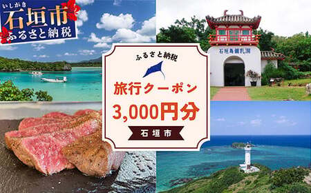 石垣市に泊まるふるさと納税旅行クーポン【3,000円分】｜沖縄県 石垣市 石垣島 八重山 旅行 クーポン 旅行クーポン 電子クーポン 日本空輸 NK-1