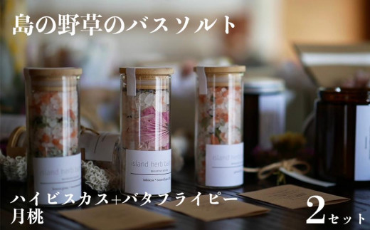 【ふるさと納税】バスソルト 「ハイビスカス+バタフライピー」＆「月桃」 セット