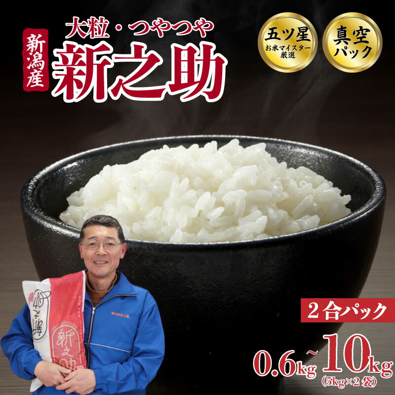 【ふるさと納税】 \ 精米したて真空パック米 / 新之助 0.6kg 1.2kg 3.6kg 5kg 10kg 30kg 60kg 選べる 配送月 単品 定期便 令和7年産 五つ星お米マイスター 真空パック 米 小分け 備蓄 非常 防災 長期保存 ごはん ご飯 お米 こめ 新潟県 新潟県産 新発田市 三糧 sanryo008_01P