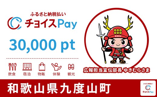 
                  九度山町チョイスPay 30,000pt【会員限定のお礼の品】
                