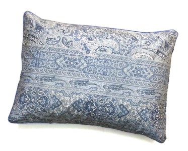 高さ調整簡単 パイプ枕1個 枕カバー ブルー2枚(リーブ柄) [2281]