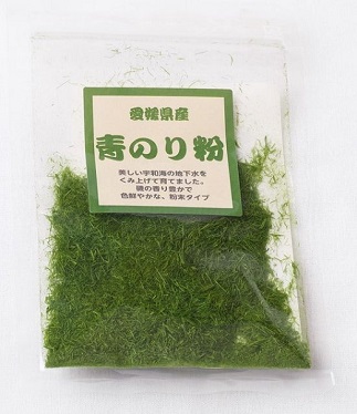 打ち抜き海水で育てた「すじ青のり」　粉末　３ｇ×５パック
