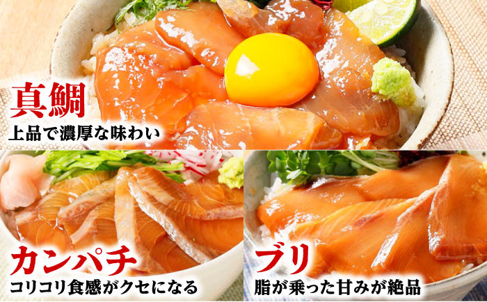 海鮮 漬け丼 づけどん セット パック 小分け タイ たい 鯛 ブリ ぶり 鰤 カンパチ かんぱち おかず 簡単