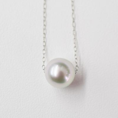 ふるさと納税 天草市 天草産9mm-9.5mmネックレスあこや真珠ナチュラル1粒【K10WG】_S101-324 |  | 01