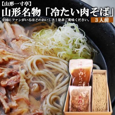 ふるさと納税 山形市 山形名物「冷たい肉そば」3人前セット FZ20-443