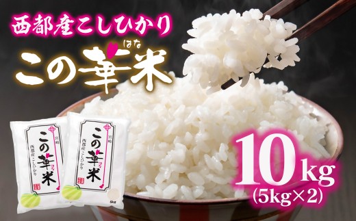 令和8年産 新米こしひかり 『この華米』10kg 【先行予約】精米 白米 コシヒカリ ＜2.9-5＞14-20a