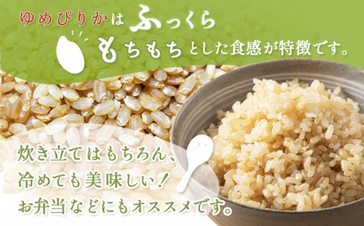 【3回定期便】【スーパー玄米！発芽発酵玄米】合鴨農法ゆめぴりか 【有機肥料/無農薬・無化学肥料･備蓄用】令和7年度米 1.8kg