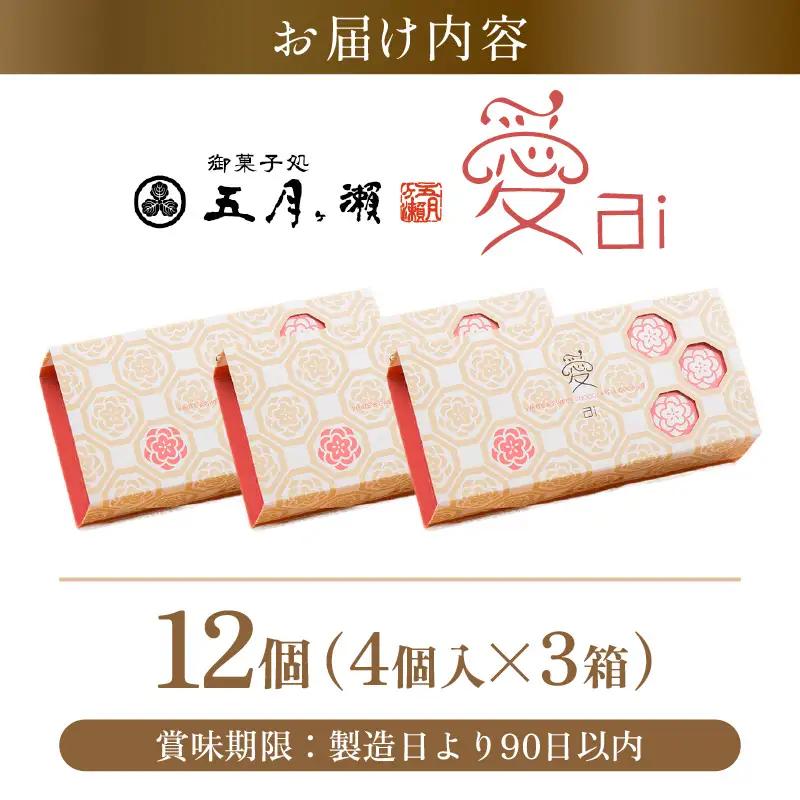 愛 (ai) 4個入×3箱 (12個) クッキー 焼菓子 銘菓 五月ヶ瀬 [A-4119]