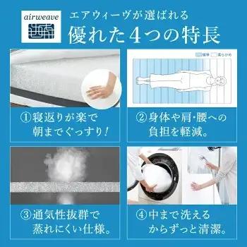 エアウィーヴ スマート 02 × フィットシーツ グレー セミダブル 寝具 寝具