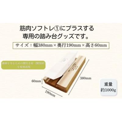 ふるさと納税 小松市 健康グッズ 筋肉ソフトレ(1) 専用踏み台 杉間伐材使用 健康器具 脚力トレーニング |  | 02