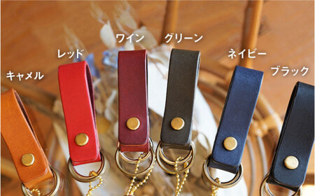 【手縫いの本革製品】キーホルダー 本革《糸島》【BLESS】[AAA002]革製品 革 革小物 レザー 本革 牛革 レザークラフト レザー製品 ハンドメイドレザー