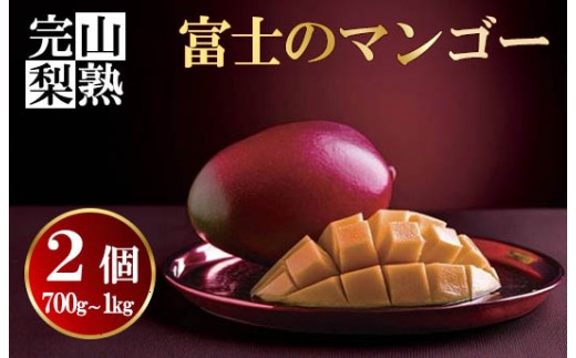 【フルーツ王国やまなし】アップルマンゴー ２個（７００ｇ～１ｋｇ）　フルーツ 果物 くだもの マンゴー 山梨 やまなし 富士川町
