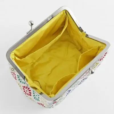 【AYANOKOJI】TAWARA型がま口コスメポーチ 中サイズ(京都菊菱 白)| がま口専門店 雑貨 人気ブランド