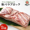 【ふるさと納税】ブランド豚「ばんぶぅ」豚バラブロック1kg ばんぶぅ 豚肉 豚バラ肉 ブロック肉 しゃぶしゃぶ 焼き肉 豚バラ 真空パック しゃぶしゃぶ肉 焼肉用 お鍋用 ブタ肉 国産 茨城県産 ギフト プレゼント 冷蔵 高級部位 ブランド豚 42−C