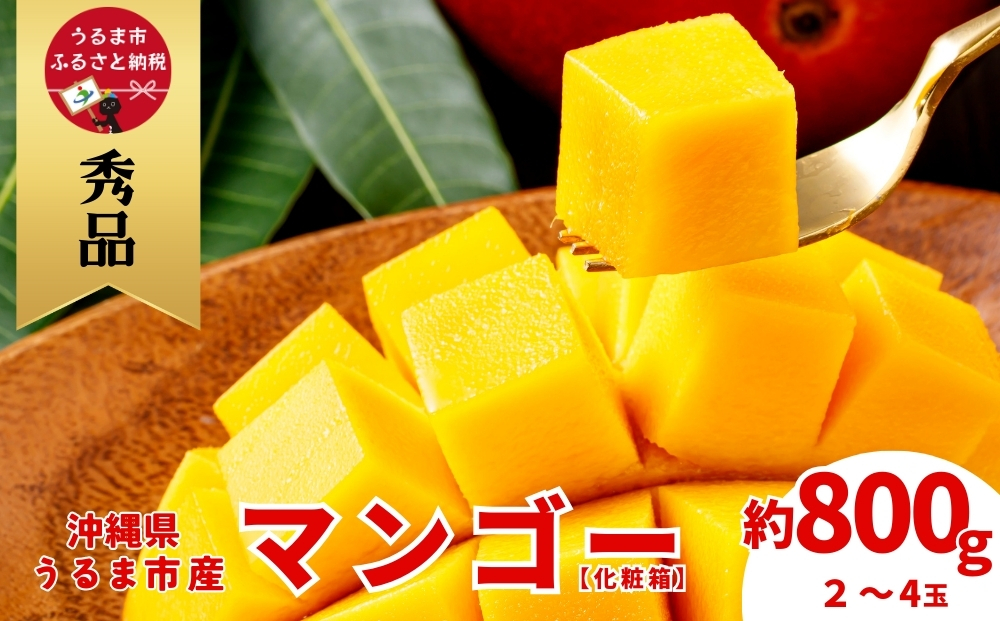 沖縄県 うるま市産 完熟 マンゴー 秀品 約800g