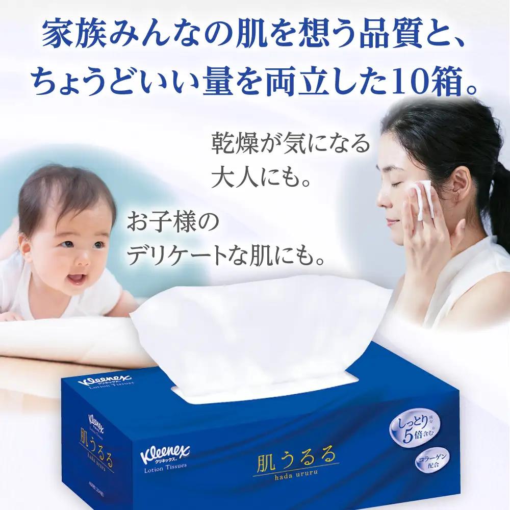クリネックスティシュー ローション肌うるる 3箱×10パック [BDBH005-1]ティッシュ ティッシュペーパー