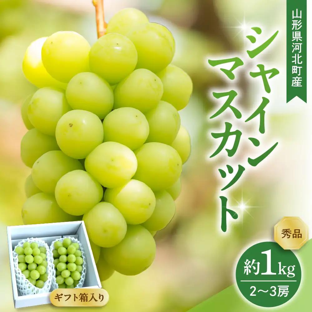 ぶどう シャインマスカット 2-3房 1kg 秀品 令和8年産 ぶどう