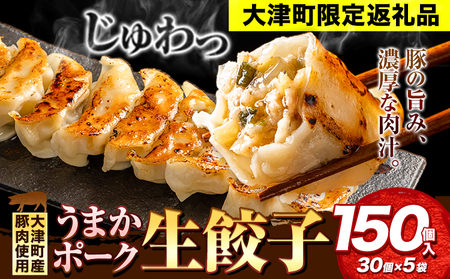 【ふるなびWEEK対象】餃子 うまかポーク生餃子 150個