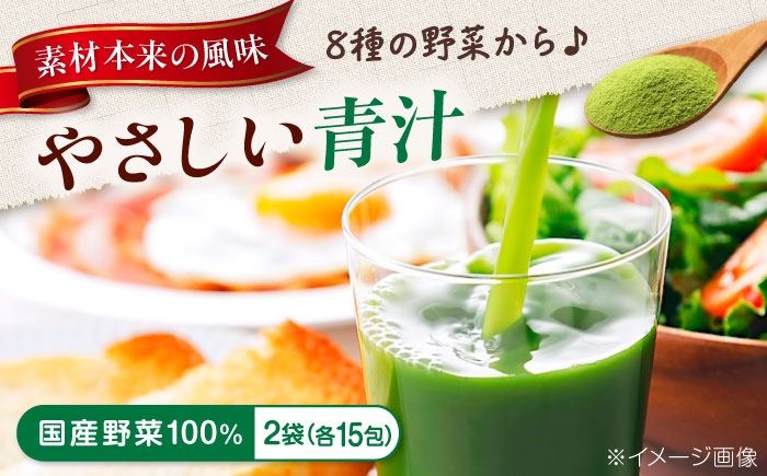 
                  青汁 国産野菜8種のやさしい青汁 2袋 広島県福山市/こだま食品株式会社 青汁 国産 野菜100% 分包 粉末 ケール スムージー [BAAT011]
                