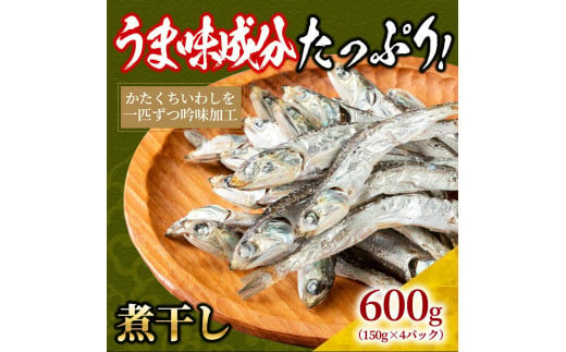 煮干し 600g(150g×4)【小分け セット いわし 鰯 カタクチイワシ 人気 出汁 おやつ おつまみ 香川県 さぬき市】