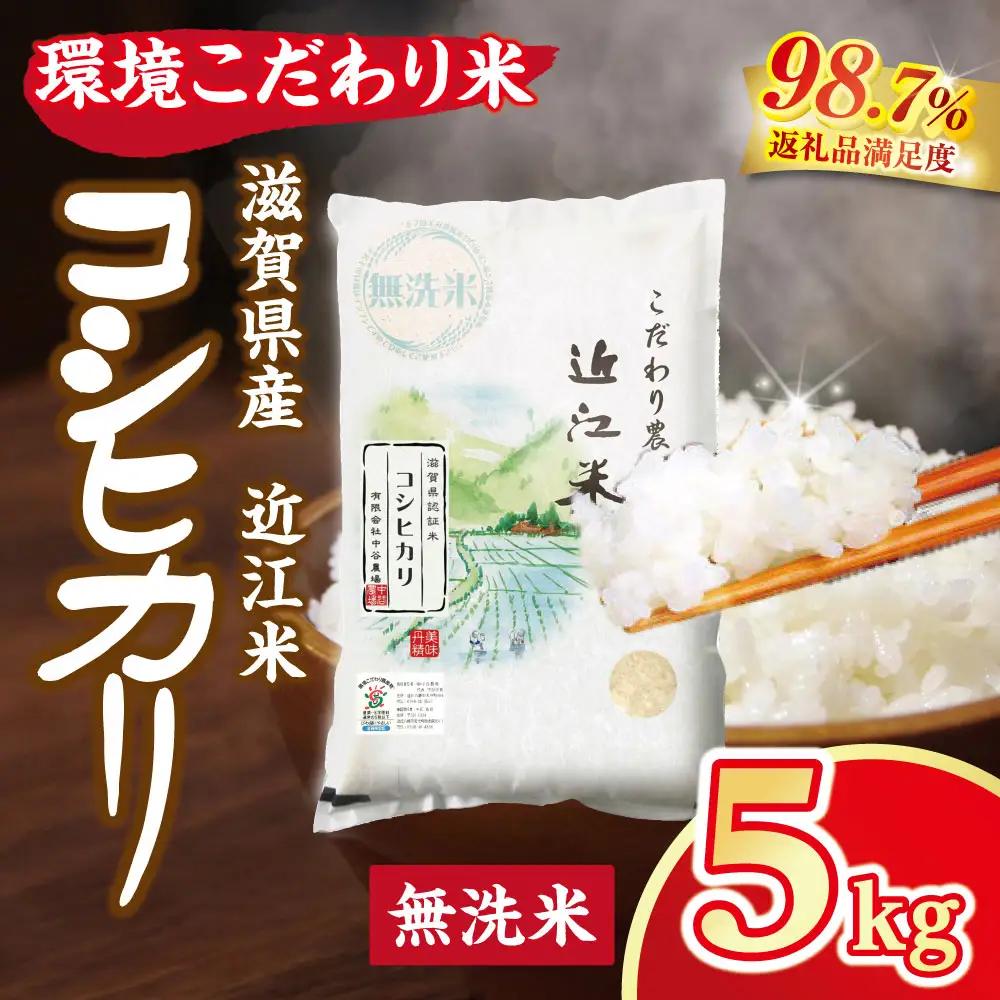 【7年産】 近江米 コシヒカリ 無洗米 5kg 【BN14W】近江米 環境こだわり米 滋賀県産 こしひかり 無洗米 