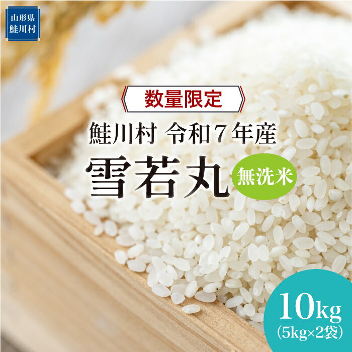 【ふるさと納税】数量限定！＜令和7年産米＞ 鮭川村 雪若丸 【無洗米】 10kg （5kg×2袋）＜配送時期選べます＞