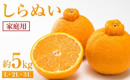 しらぬい 約5kg（家庭用）【2026年2月から発送】【みかん 柑橘 しらぬい 不知火 広島県 尾道市】