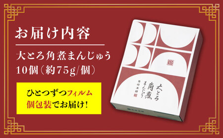 【6回定期便】【Oh！Bigり】大とろ角煮まんじゅう（10個）×6回定期便＜岩崎本舗＞ [CFE030]